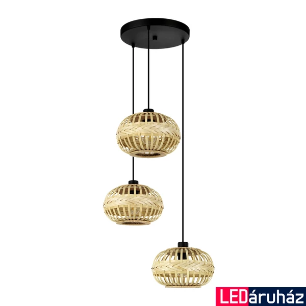 Eglo 43864 Amsfield 1 függeszték, fekete, E27 foglalattal, max. 3x40W, IP20