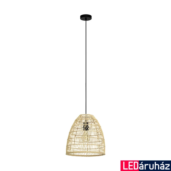 Eglo 43866 Ayesgarth 1 ágú függeszték, fonott, rattan, barna, E27 foglalattal, max. 1x40W, IP20