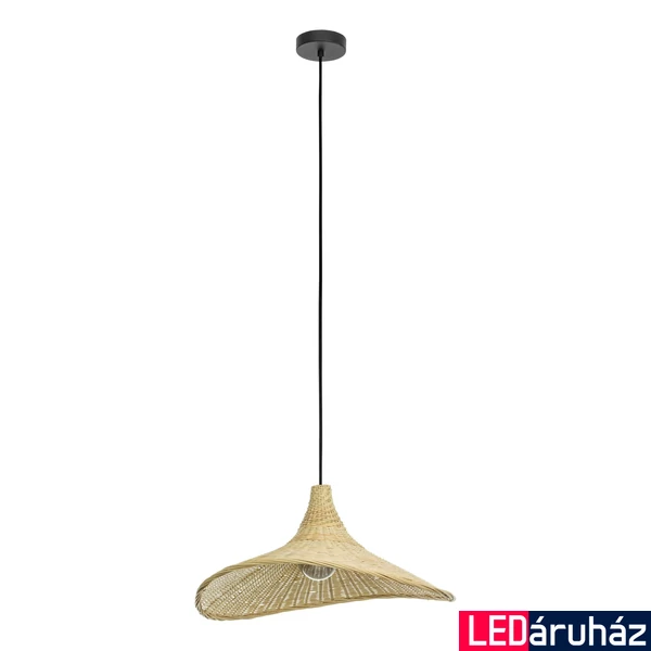 Eglo 43869 Haxey 1 ágú függeszték, fonott, bambusz, barna, E27 foglalattal, max. 1x40W, IP20