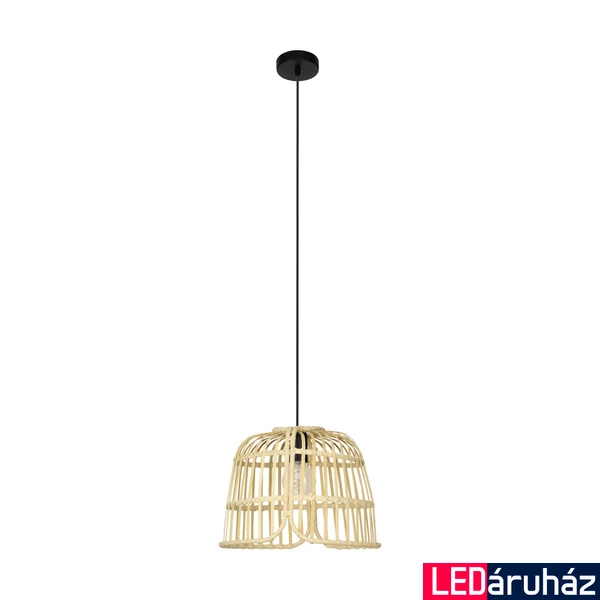Eglo 43873 Glyneath 1 ágú függeszték, fonott, homok, rattan, barna, E27 foglalattal, max. 1x40W, IP20