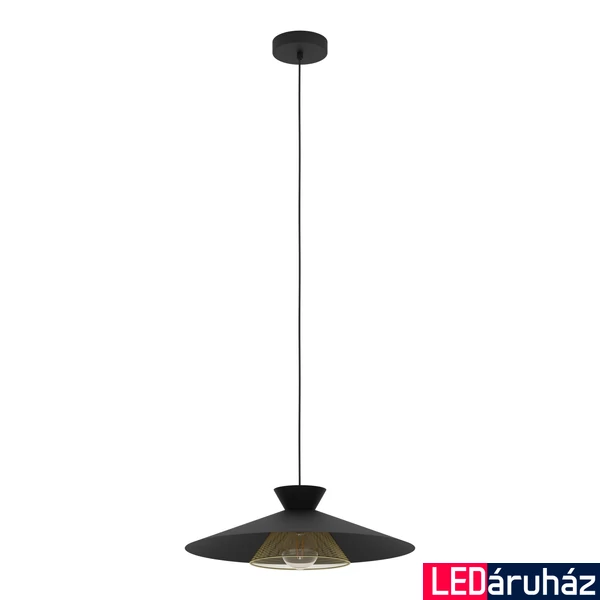 Eglo 43885 Grizedale 1 ágú függeszték, fekete, E27 foglalattal, max. 1x40W, IP20
