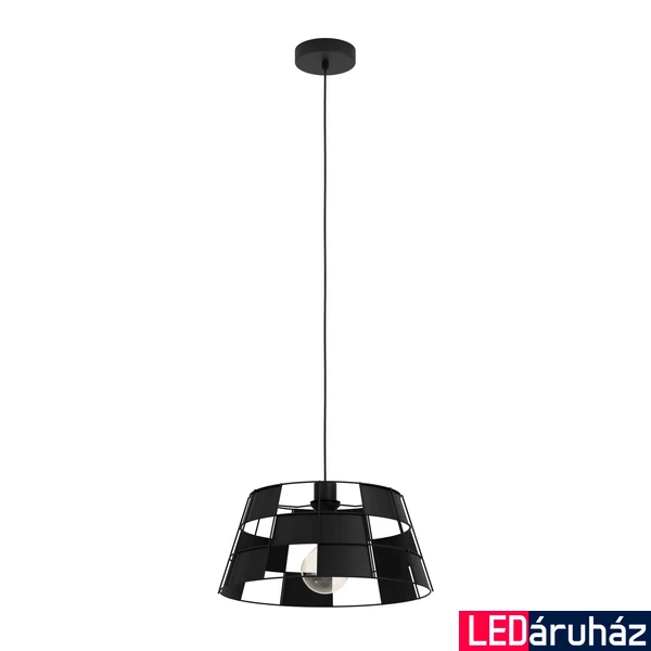 Eglo 43892 Pontefract 1 ágú függeszték, fekete, E27 foglalattal, max. 1x40W, IP20