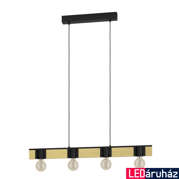 Eglo 43902 Bailrigg függeszték, fekete, E27 foglalattal, max. 4x40W, IP20
