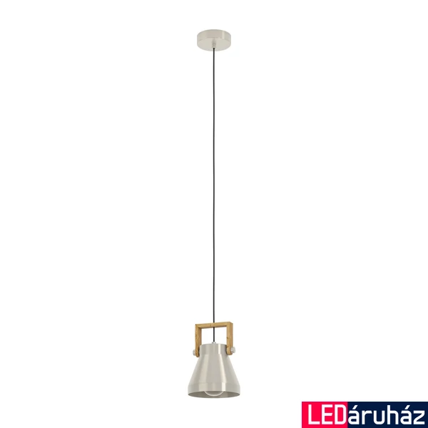 Eglo 43951 Cawton 1 ágú függeszték, ezüst, E27 foglalattal, max. 1x40W, IP20