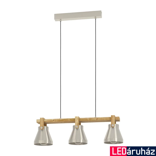 Eglo 43952 Cawton függeszték, ezüst, E27 foglalattal, max. 3x40W, IP20