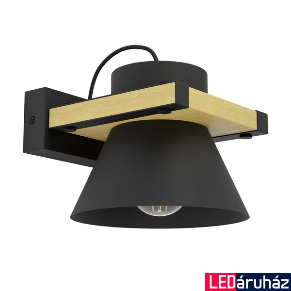 Eglo 43958 Maccles fali lámpa, fekete, E27 foglalattal, max. 1x15W, IP20