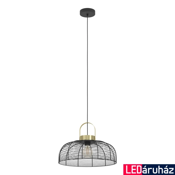 Eglo 43964 Roundham 1 ágú függeszték, fekete, E27 foglalattal, max. 1x40W, IP20