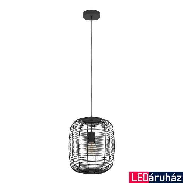 Eglo 43965 Rinroe 1 ágú függeszték, fekete, E27 foglalattal, max. 1x40W, IP20