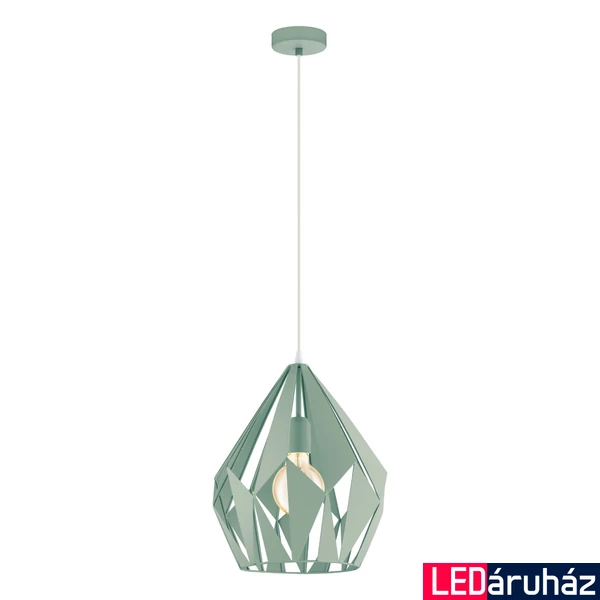 Eglo 49026 Carlton-P 1 ágú függeszték, menta, E27 foglalattal, max. 1x60W, IP20