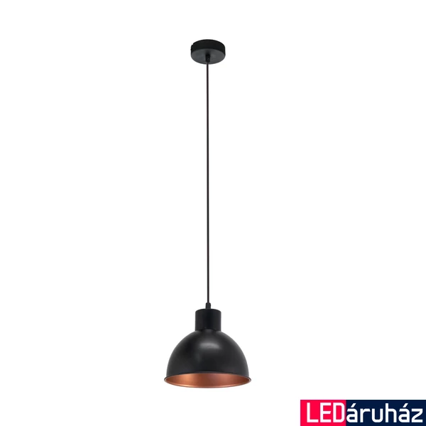 Eglo 49238 Truro 1 1 ágú függeszték, fekete, E27 foglalattal, max. 1x60W, IP20