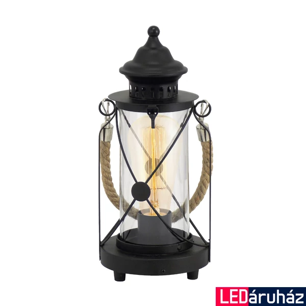 Eglo 49283 Bradford asztali lámpa, fekete, E27 foglalattal, max. 1x60W, IP20
