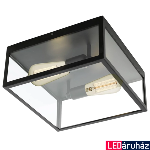 Eglo 49392 Charterhouse mennyezeti lámpa, fekete, E27 foglalattal, max. 2x60W, IP20