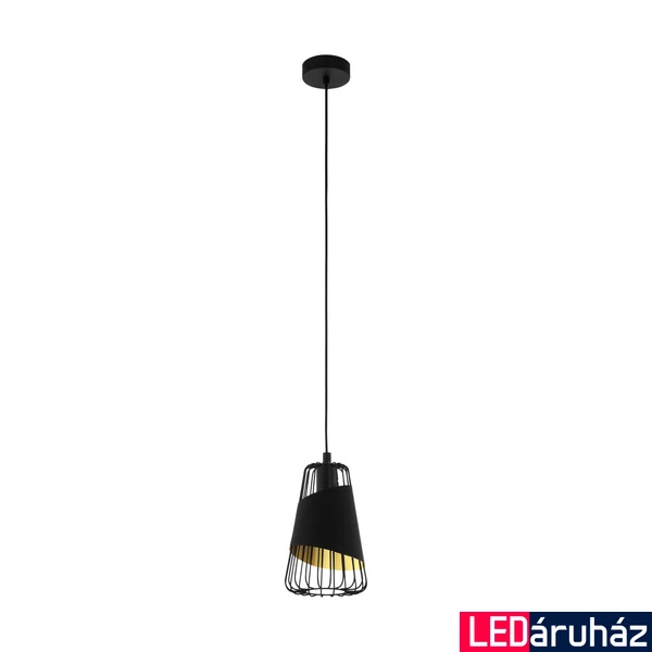 Eglo 49447 Austell 1 ágú függeszték, fekete, E27 foglalattal, max. 1x60W, IP20