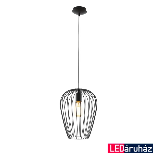 Eglo 49472 Newtown 1 ágú függeszték, fekete, E27 foglalattal, max. 1x60W, IP20