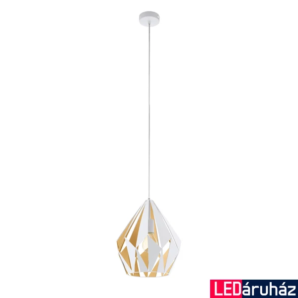 Eglo 49932 Carlton 1 1 ágú függeszték, fehér, E27 foglalattal, max. 1x60W, IP20