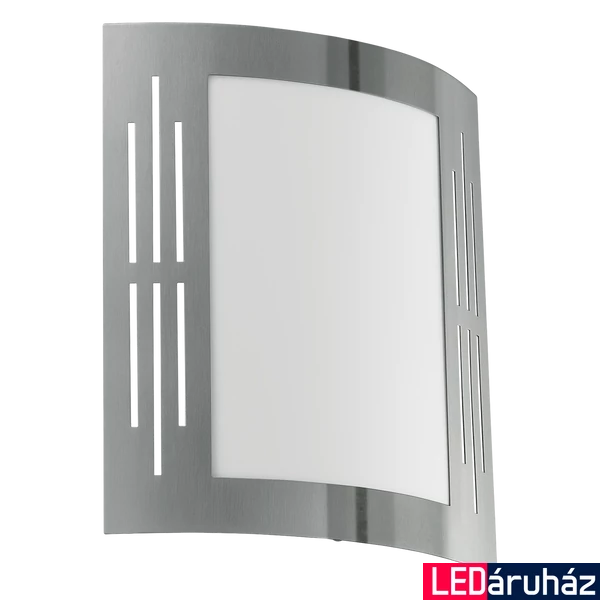 Eglo 82309 City kültéri fali lámpa, rozsdamentes acél (inox), E27 foglalattal, max. 1x60W, IP44