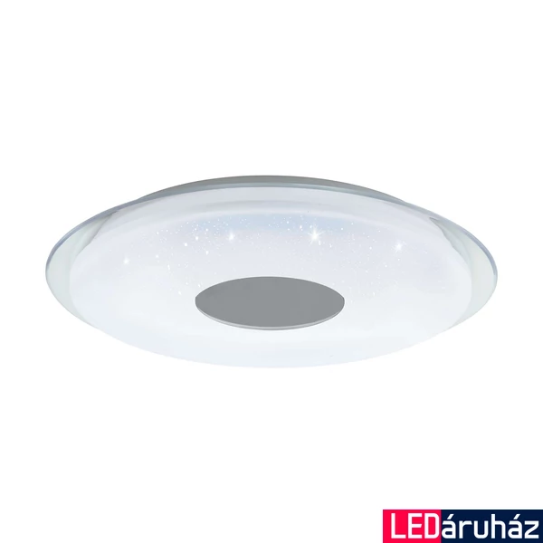 Eglo 900083 Lanciano-Z mennyezeti lámpa, 45cm átmérő, csillogós, fehér, 1920 lm, 2700K-6500K szabályozható, beépített LED, 4x4,7W, IP20