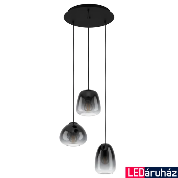Eglo 900196 Aguilares függeszték, fekete, E27 foglalattal, max. 3x40W