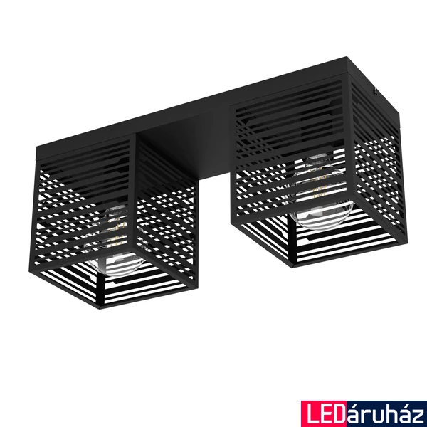 Eglo 900356 Piedritas mennyezeti lámpa, fekete, E27 foglalattal, max. 2x40W, IP20