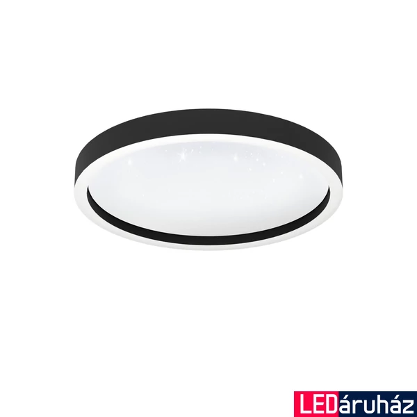 Eglo 900411 Montemorelos-Z mennyezeti lámpa, 2700 K - 6500 K + RGB, fekete, 2150 lm, 2700K-6500K szabályozható, beépített LED, 17,8W, IP20