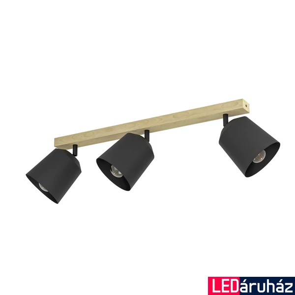 Eglo 900433 Cotorro mennyezeti lámpa, fekete, E27 foglalattal, max. 3x25W, IP20