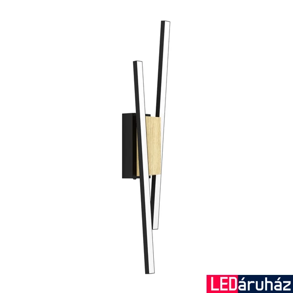 Eglo 900491 Panagria fali lámpa, fekete, 1510 lm, 3000K melegfehér, beépített LED, 2x6,3W, IP20