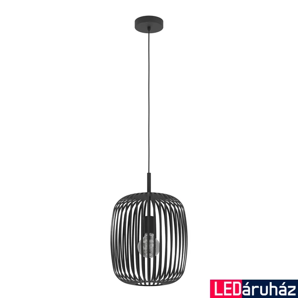 Eglo 900494 Romazzina 1 ágú függeszték, fekete, E27 foglalattal, max. 1x40W, IP20