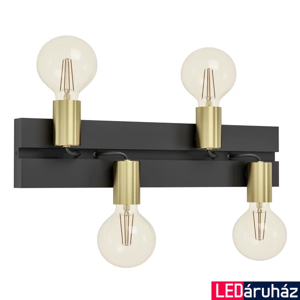 Eglo 900509 Macchione fali lámpa, fekete, E27 foglalattal, max. 4x10W, IP20
