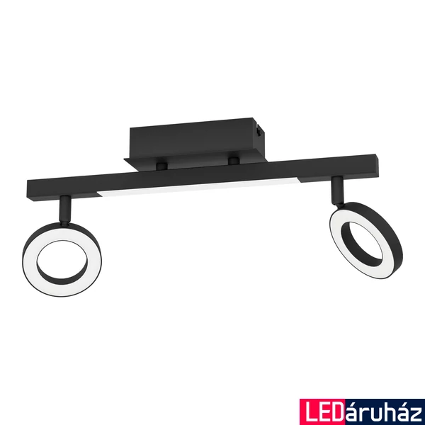 Eglo 900514 Cardillio 2 mennyezeti lámpa, fekete, 800;360 lm, 3000K melegfehér, beépített LED, 2x3,2W+1x3,3W, IP20