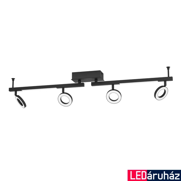 Eglo 900516 Cardillio 2 mennyezeti lámpa, fekete, 1600;720 lm, 3000K melegfehér, beépített LED, 4x3,2W+2x3,3W, IP20