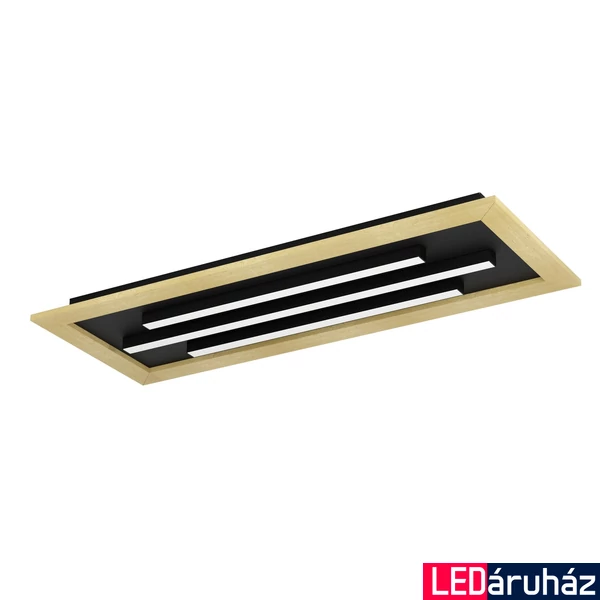 Eglo 900604 Tirrenara mennyezeti lámpa, fekete, 2600;1800 lm, 2700K-6500K szabályozható, beépített LED, 2x9,2W+1x13,7W, IP20
