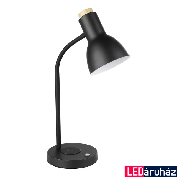 Eglo 900628 Veradal-QI asztali lámpa, fekete, 720 lm, 3000K melegfehér, beépített LED, 5,5W, IP20