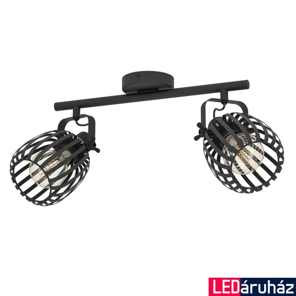 Eglo 900662 Girona mennyezeti lámpa, fekete, E27 foglalattal, max. 2x40W, IP20
