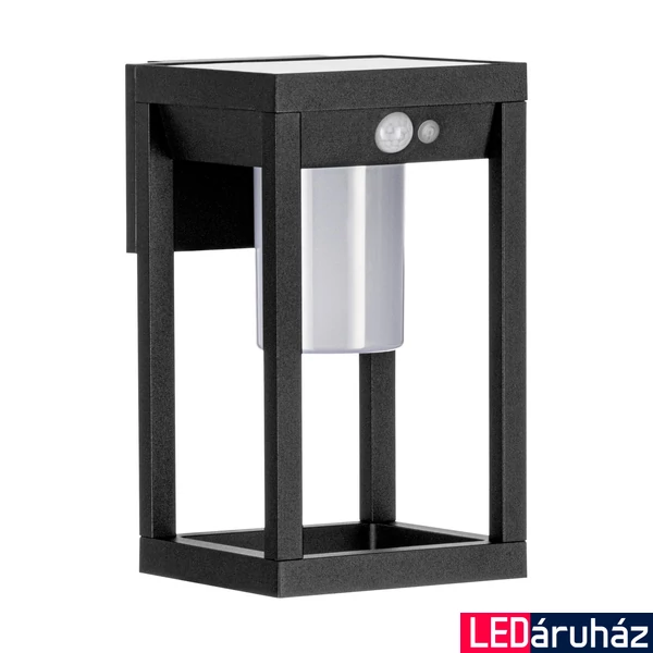 Eglo 900804 Martano kültéri fali lámpa, szolár, fekete, 340 lm, 4000K természetes fehér, SOLAR-beépített LED, 3,7W, IP44