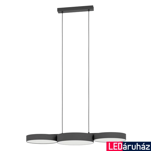 Eglo 900854 Barbano-Z függeszték, 2700 K - 6500 K + RGB, fekete, 2550 lm, 2700K-6500K szabályozható, beépített LED, 3x7,5W, IP20