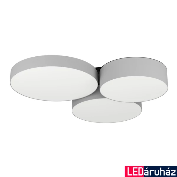 Eglo 900855 Barbano-Z mennyezeti lámpa, 2700 K - 6500 K + RGB, szürke, 2550 lm, 2700K-6500K szabályozható, beépített LED, 3x7,5W, IP20