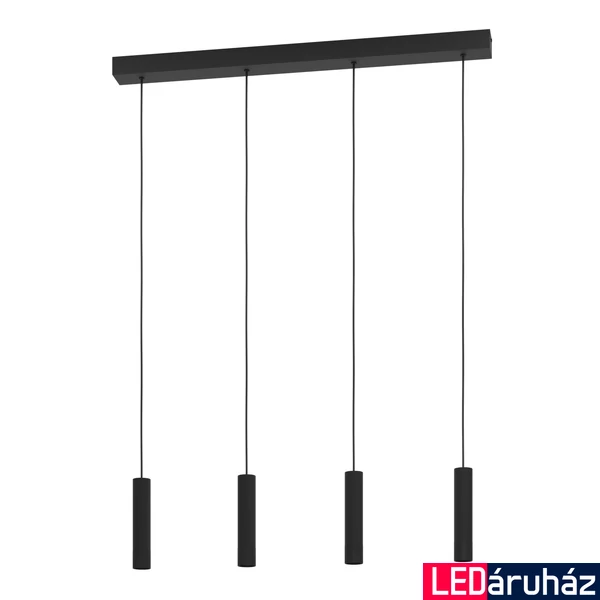 Eglo 900906 Almudaina függeszték, fekete, 1920 lm, 3000K melegfehér, beépített LED, 4x5,4W, IP20