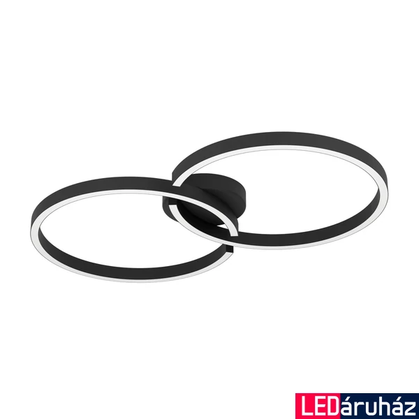 Eglo 900955 Amandolo mennyezeti lámpa, fekete, 2400 lm, 2700K-6500K szabályozható, beépített LED, 19,5W, IP20