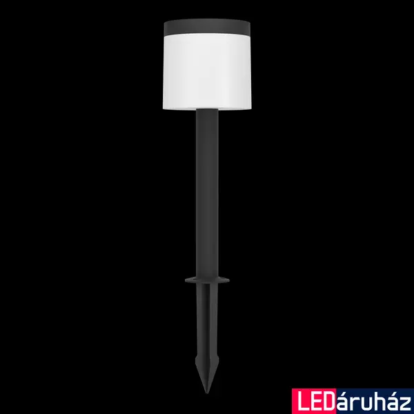 Eglo 901077 Pantete kültéri leszúrható lámpa, szolár + mozgásérzékelő, fekete, 830 lm, 3000K melegfehér, SOLAR-beépített LED, 7,5W, IP44