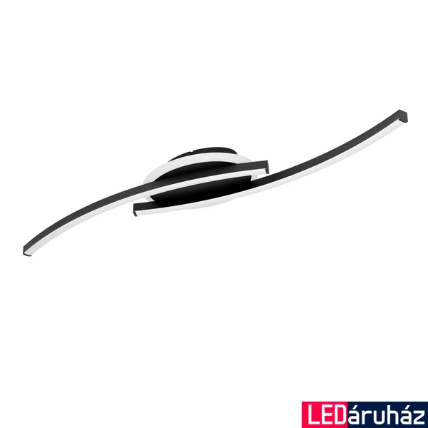 Eglo 901218 Lungolago mennyezeti lámpa, fekete, 1500 lm, 4000K természetes fehér, beépített LED, 12W, IP20