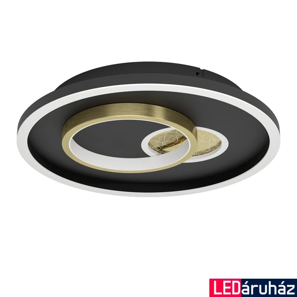 Eglo 901244 Tiriolo mennyezeti lámpa, fekete, 1800;1050 lm, 4000K természetes fehér, beépített LED, 14W+8,5W, IP20