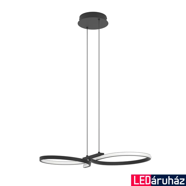Eglo 901267 Serpins függeszték, fekete, 2500 lm, 3000K melegfehér, beépített LED, 21W, IP20