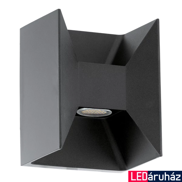 Eglo 93319 Morino kültéri fali lámpa, antracit, 360 lm, 3000K melegfehér, beépített LED, 2x2,5W, IP44