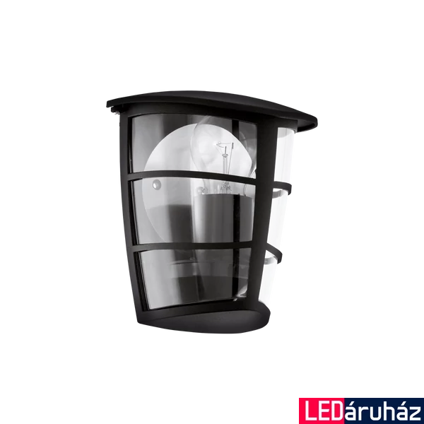 Eglo 93407 Aloria kültéri fali lámpa, fekete, E27 foglalattal, max. 1x60W, IP44