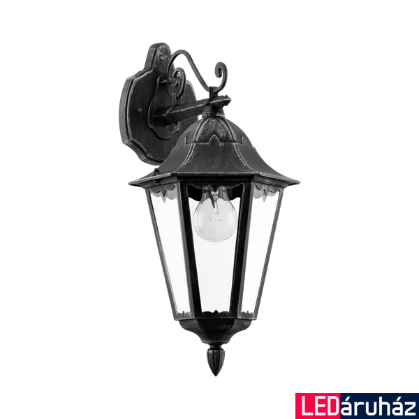 Eglo 93456 Navedo kültéri fali lámpa, fekete, E27 foglalattal, max. 1x60W, IP44