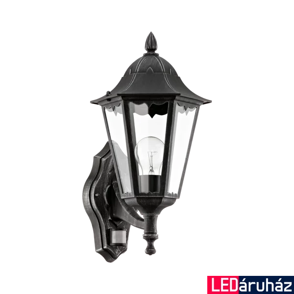 Eglo 93458 Navedo kültéri fali lámpa, fekete, E27 foglalattal, max. 1x60W, IP44