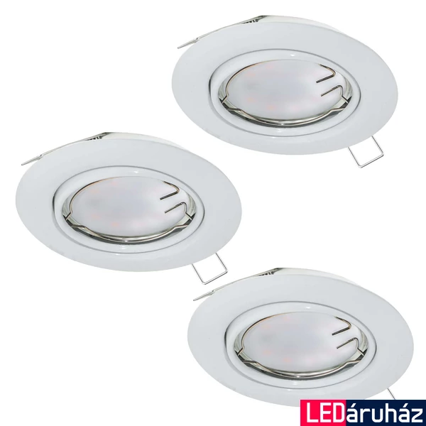 Eglo 94406 Peneto beépíthető lámpa, 3db/csomag, süllyesztett, 87 mm, fehér, GU10 foglalattal, max. 3x5W, IP20