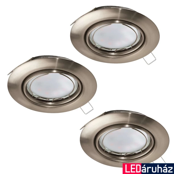 Eglo 94408 Peneto beépíthető lámpa, 3db/csomag, süllyesztett, 87 mm, nikkel, GU10 foglalattal, max. 3x5W, IP20