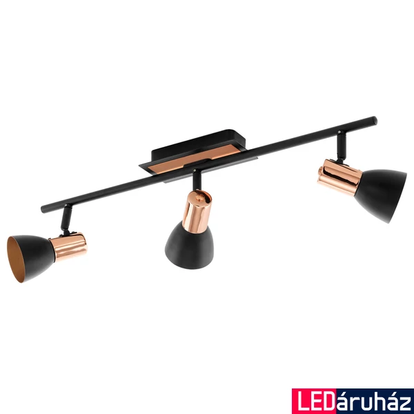 Eglo 94586 Barnham spotlámpa, fekete, GU10 foglalattal, max. 3x3W, IP20