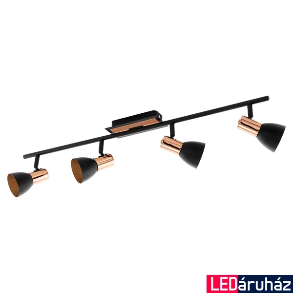 Eglo 94587 Barnham spotlámpa, fekete, GU10 foglalattal, max. 4x3W, IP20